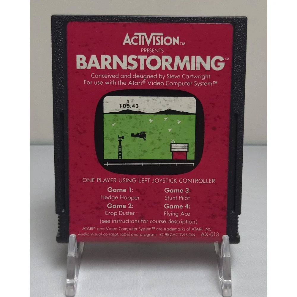 Barnstorming (Atari 2600, 1982) -‎ Cartridge & Manual - Tested & Working!